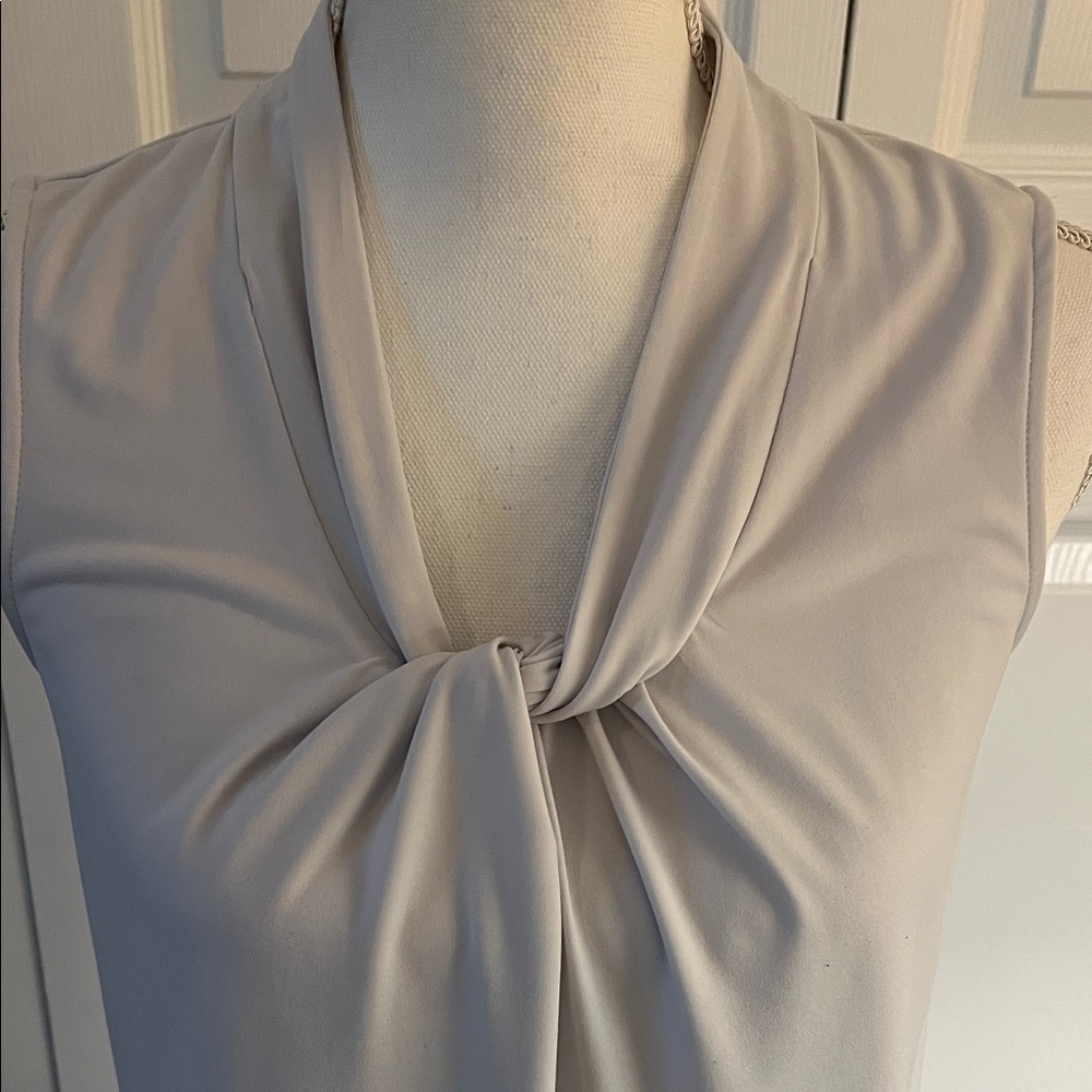 Calvin Klein Ivory Sleeveless Blouse - Picture 3 of 6